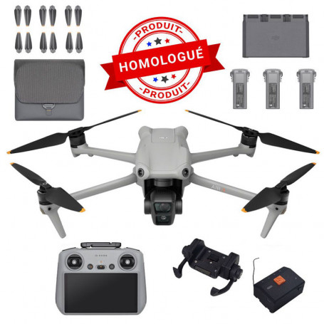 DJI Air 3 Homologué S1, S2 & S3 - Kit homologation intégré