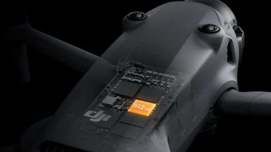 Jusqu'à 512 Go de stockage intégré DJI Mavic 4 Pro